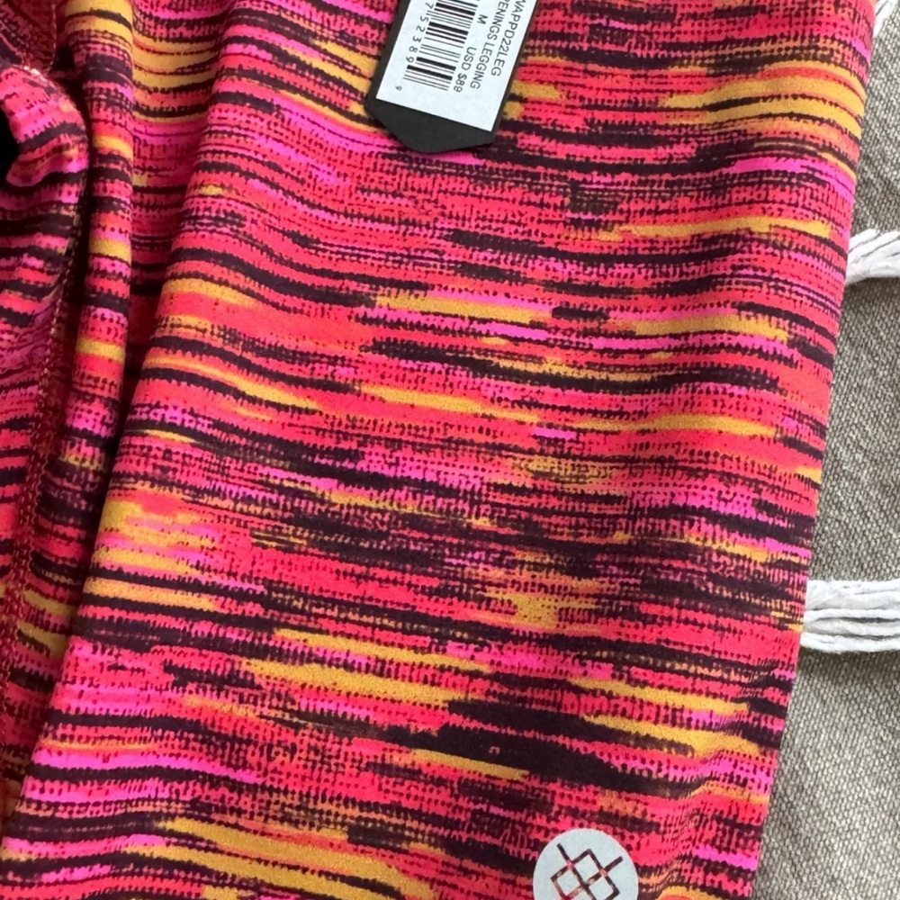 Stance Vibrant Pink and Orange Patterned Leggings